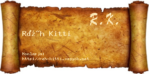 Réh Kitti névjegykártya
