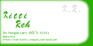 kitti reh business card